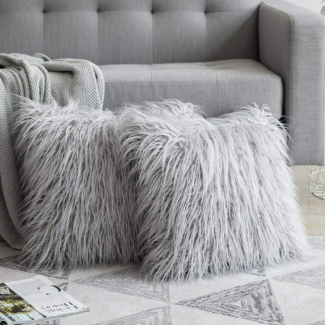 Luxury Home Textiles Usa - Zachte Lange Bont Pluizige Sofa Kussensloop