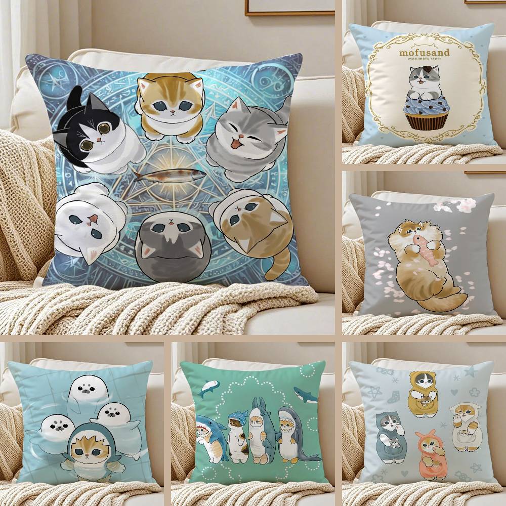 Luxury Home Textiles Usa - Luxe schattige mofusand kat kussensloop anti-stofmite