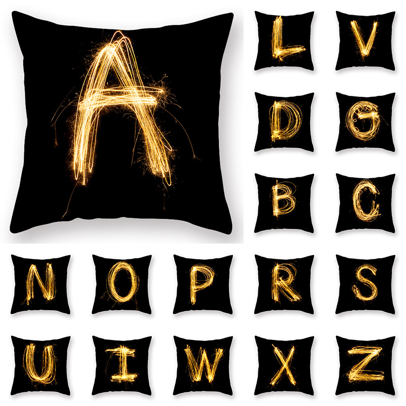 Luxury Home Textiles Usa - Hot Selling kussensloop Pyrotechnisch Zwart goud