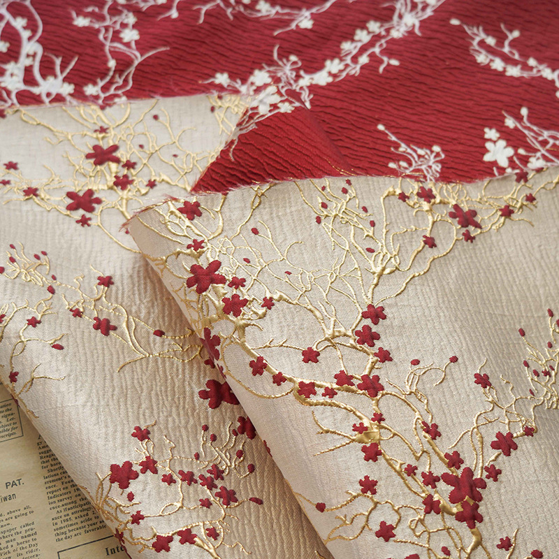 Luxe Rode Pruimenbloesem Jacqu - Luxury Home Textiles Usa recensie en prijs