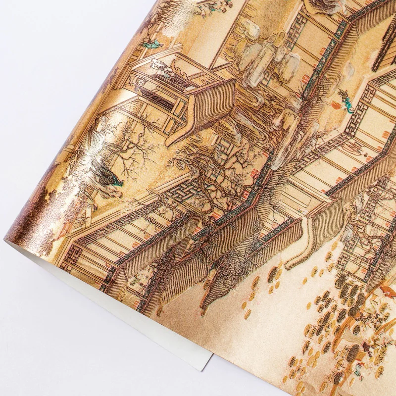 Qingming Shanghetu Behang Goud - Luxury Home Textiles Usa recensie en prijs