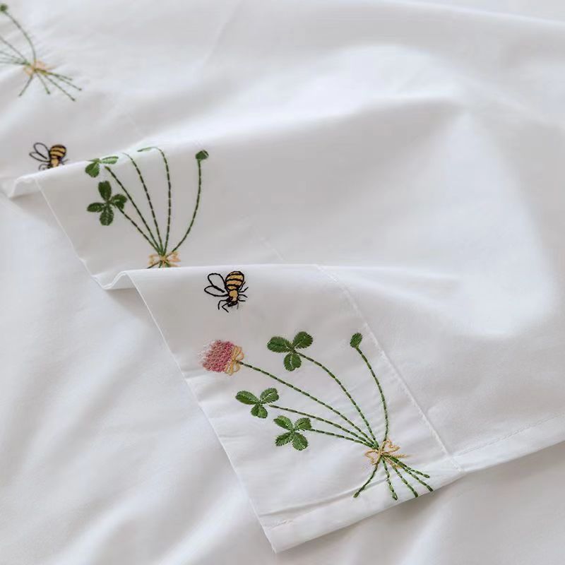 Puur Wit Beddengoed Laken Bloe - Luxury Home Textiles Usa recensie en prijs